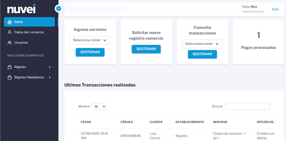 plataforma de cobros nuvei